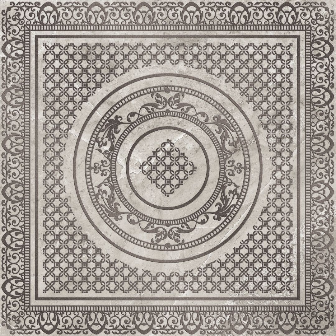 Керамическая плитка VERMONT Deco Regio plata Напольный декор 49,1x49,1