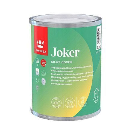 TIKKURILA JOKER краска гипоаллергенная для интерьеров, матовая, база A (0,9л)