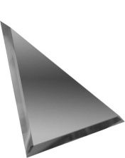 Треугольная зеркальная графитовая плитка с фацетом 10мм ТЗГ1-02 для стен 20x20