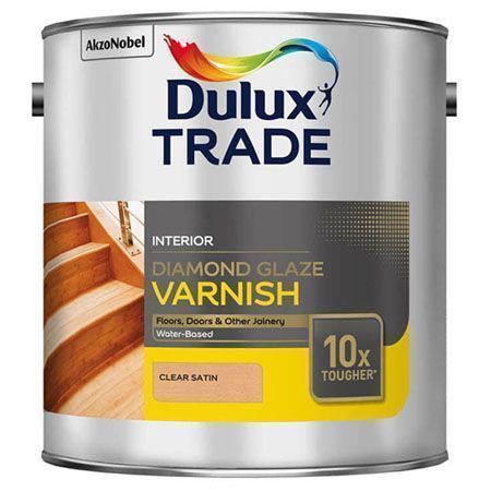 DULUX DIAMOND GLAZE однокомпонентный лак на водной основе, суперпрочность, полуматовый (2,5л)