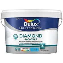 DULUX DIAMOND ФАСАДНАЯ краска для минеральных и деревянных поверхностей, мат., база BW (9л)_NEW