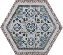 Плитка из керамогранита Fuoritono 1073733 Esagona Fuorimaiolica S/6 Декор 24x27,7