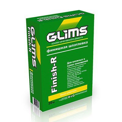 Шпатлевка финишная Glims Finish-R 20 кг