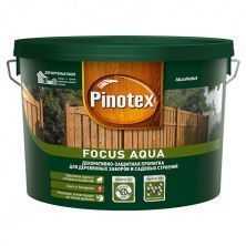 PINOTEX FOCUS AQUA деревозащитное средство для защиты заборов зеленый лес (5л)
