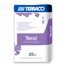 TERRACO TEROL DECOR WHITE штукатурка декоративная минеральная, короед, зерно 2 мм, серая (25кг)