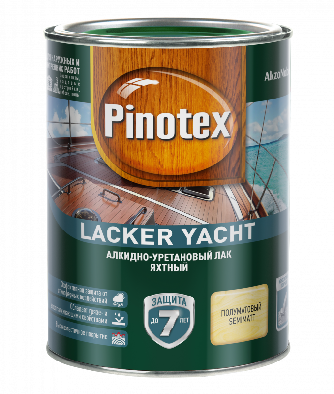 Pinotex Lacker Yacht / Пинотекс Лакер Яхтный Лак яхтный алкидно-уретановый полуматовый