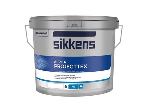 SIKKENS ALPHA PROJECTTEX краска для стен и потолков, глубокоматовая, база W05 (10л)