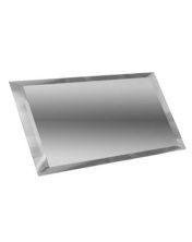 Прямоугольная зеркальная серебряная плитка с фацетом 10мм ПЗС1-01 для стен 12x24