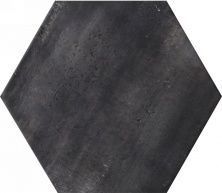 Плитка из керамогранита Fuoritono 1072711 Esagona Nero Opaco для стен и пола, универсально 24x27,7