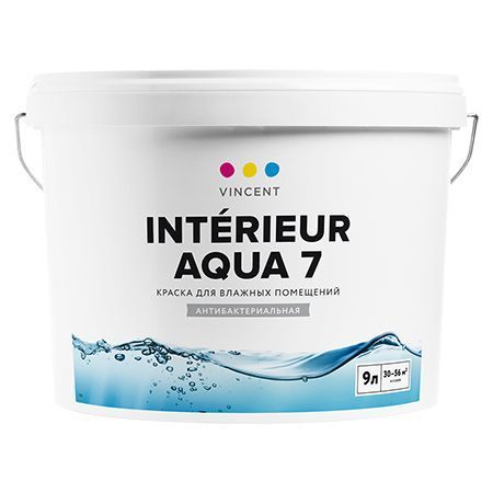 VINCENT INTERIEUR AQUA I 7 краска для влажных помещений, шелковисто матовая, база A (2,25л)