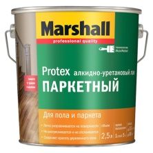 MARSHALL PROTEX ПАРКЕТНЫЙ лак алкидно-уретановый для пола и паркета, матовый 10 (2,5л)