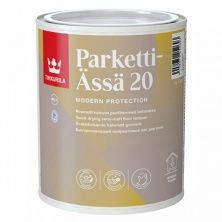 TIKKURILA PARKETTI ASSA 20 лак водоразбавляемый полиуретано акрилатный для пола, полуматовый (1л)