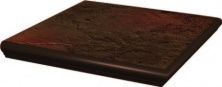 Клинкерная плитка Semir Brown наружная с капиносом структурная Ступень 33x33x1,1