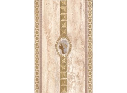 Керамическая плитка Travertin Medallion-Meander v TR-D4-CR Декор 25x40