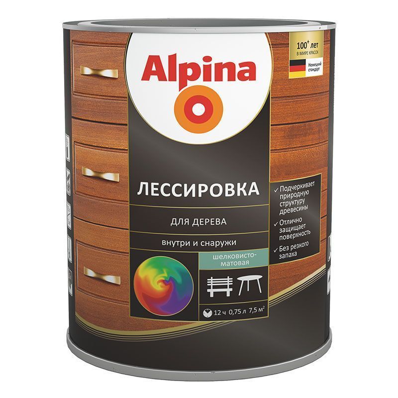 ALPINA Лессировка для дерева, махагон (2,5л)