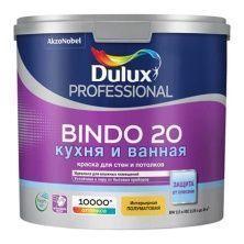 DULUX BINDO 20 КУХНЯ И ВАННАЯ краска для стен и потолков, полуматовая, база BW (2,5л)