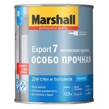 MARSHALL EXPORT 7 матовая краска для внутренних работ, моющаяся, Баз BW (0,9л)