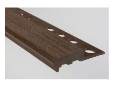Керамическая плитка Профиль для ступеней противоскольжение темно-коричневый 1,2x250