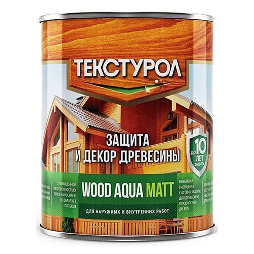 Деревозащитное средство Текстурол Wood Aqua Matt орех 0,8 л