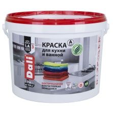 Dali краска для кухни и ванной акриловая моющаяся глубокоматовая, база А (9л)