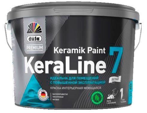 Düfa Premium KeraLine Keramik Paint 7 / Дюфа Премиум Кералайн Керамик Пейнт 7 Краска для стен и потолков моющаяся матовая