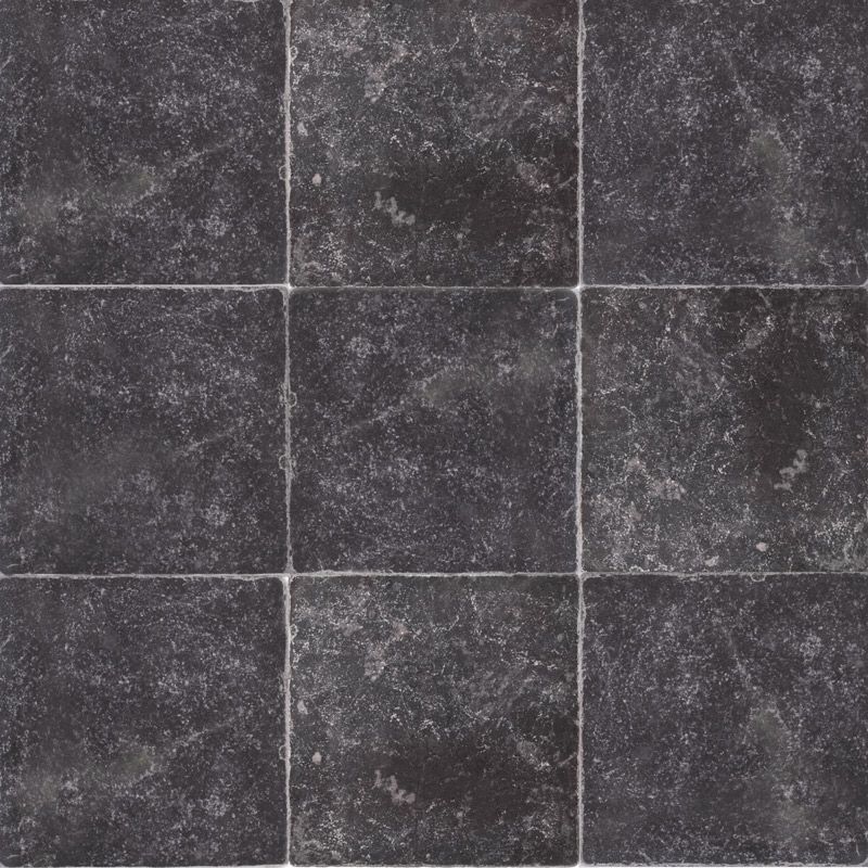 Мрамор BLACK MARBLE TUMBLED Черный для стен и пола, универсально 10x10