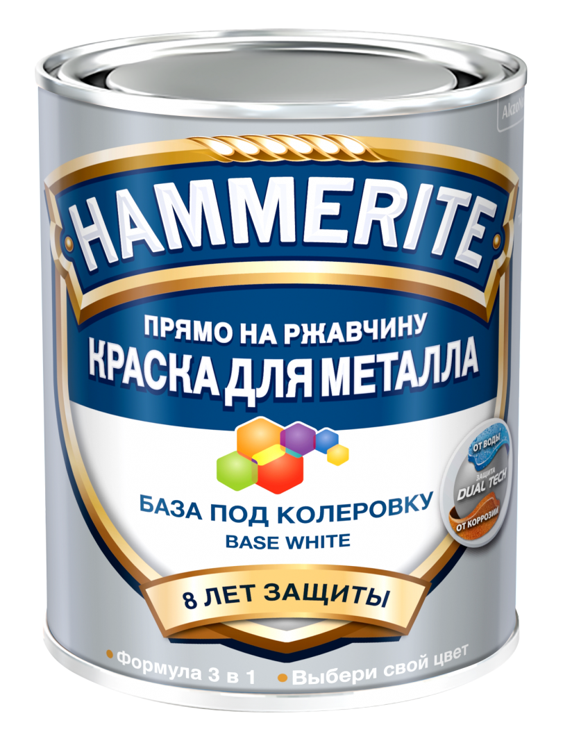 HAMMERITE база под колеровку гл., бесцветная (0,65л)