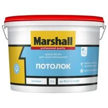 MARSHALL ПОТОЛОК краска водно-дисперсионная, акриловая для потолков, белая, матовая (9л)