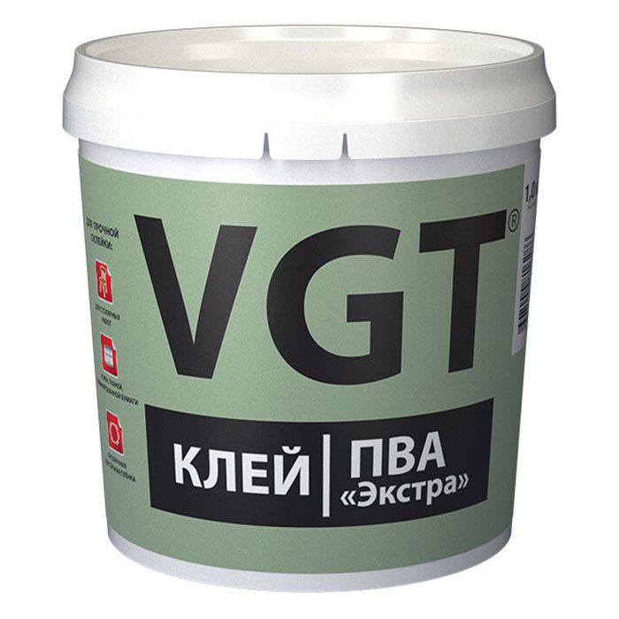 VGT КЛЕЙ ПВА «ЭКСТРА» для дерева, бумаги, картона и кожи (1кг)