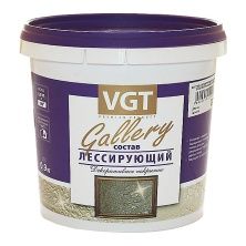 VGT GALLERY ЛЕССИРУЮЩИЙ состав полупрозрачный для декоративных штукатурок, серебристо-белый (2,2кг)