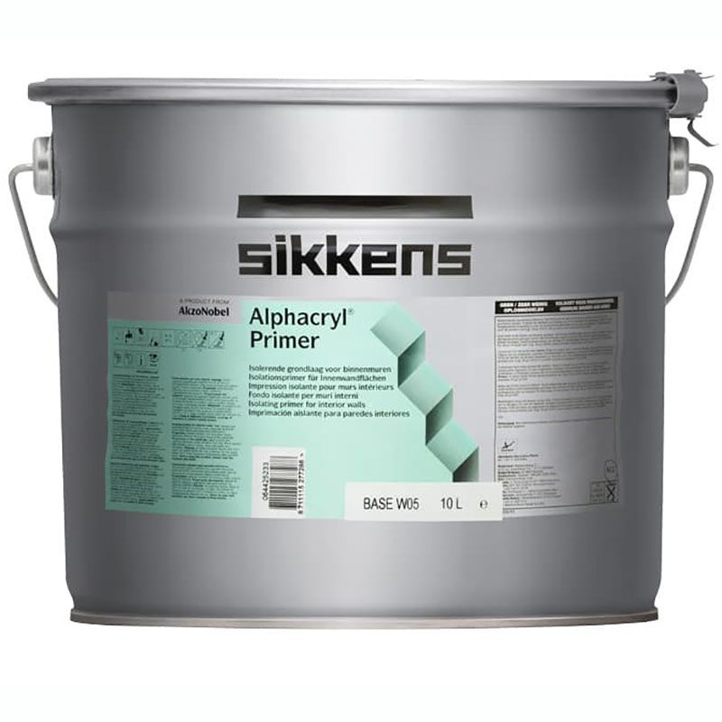 SIKKENS ALPHACRYL PRIMER краска-грунт изолирующая для блокировки старых пятен, база N00 (0,93л)