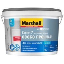 MARSHALL EXPORT 7 матовая краска для внутренних работ, моющаяся, Баз BW (9л)