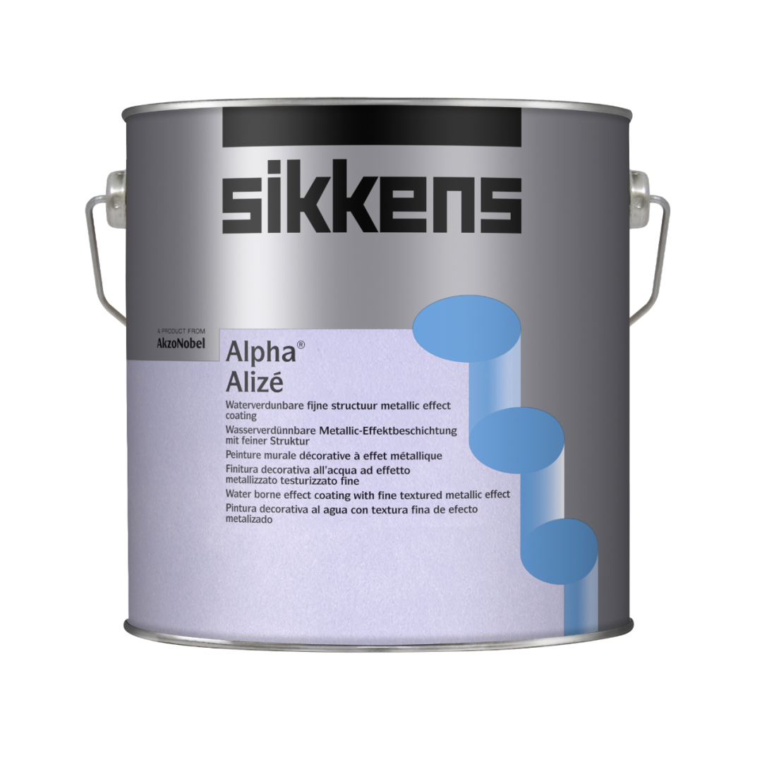 SIKKENS ALPHA ALIZE покрытие декоративное с текстурным металлическим эффектом, база 555 (1л)