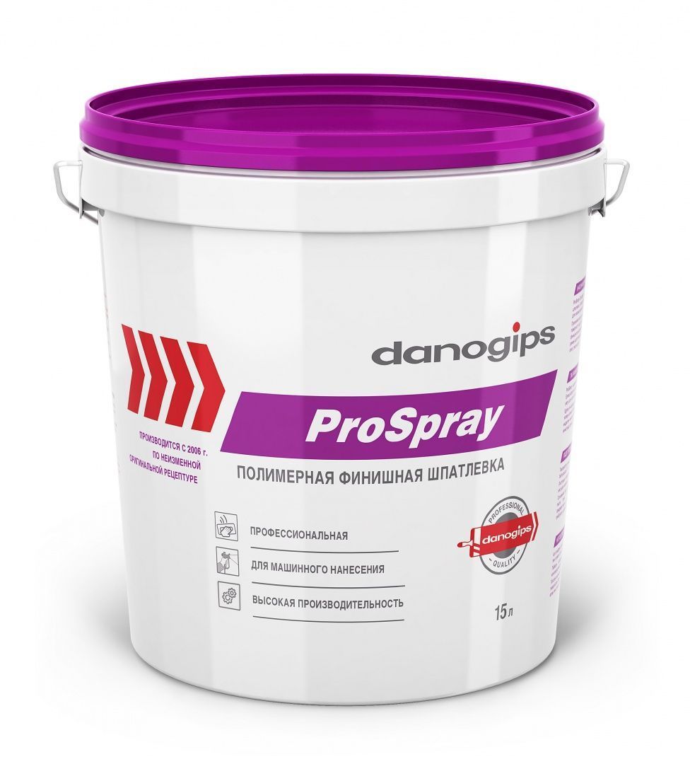 DANOGIPS PROSPRAY шпатлевка финишная для машинного нанесения (15л)