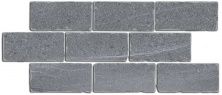 Керамическая плитка BR023 Роверелла серый мозаичный Бордюр 14,7x34,5