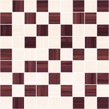Мозаика Ampir Stripes бордо+бежевый 30x30