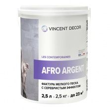 VINCENT DECOR AFRO ARGENT фактура мелкого песка с серебристым эффектом (2,5л)