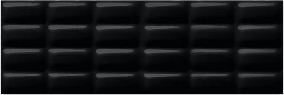 Керамическая плитка Pret a Porte Black Glossy Pillow Structure O-PRP-WTU232 для стен 25x75