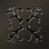 Керамическая плитка Декоративные элементы Тулуза черный Вставка 6x6