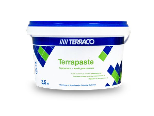 TERRACO TERRAPASTE клей для плитки пастообразный, на акриловой основе (3,5кг)