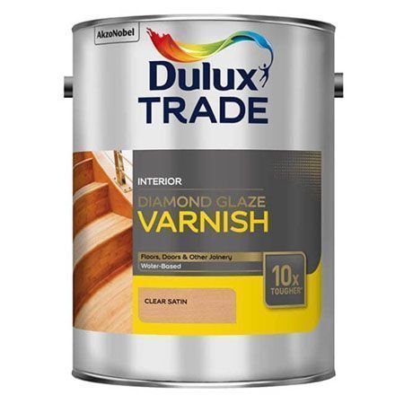 DULUX DIAMOND GLAZE однокомпонентный лак на водной основе, суперпрочность, полуматовый (5л)