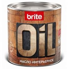 BRITE FLEXX масло интерьерное натуральное с твердым воском, бесцветное (0,75л)
