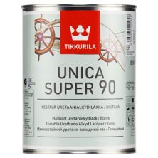 Tikkurila Unica Super 90 / Тиккурила Уника Супер 90 Лак для дерева уретано-алкидный высокоглянцевый