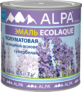 Alpa Ecolaque / Альпа Эколак Эмаль универсальная полуматовая