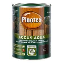 PINOTEX FOCUS AQUA декоративное защитное средство для заборов и садовых построек, палисандр (0,75л)
