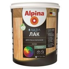 ALPINA AQUA лак акриловый для стен и потолков шелковисто-матовый колеруемый (0,9л)