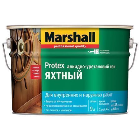 MARSHALL PROTEX яхтный лак, полуматовый (9л), Эстония