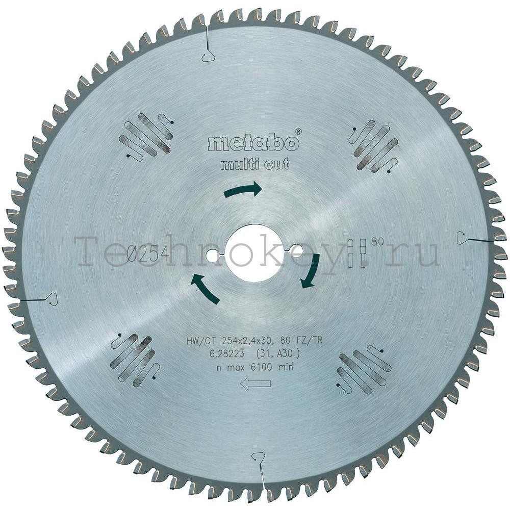 Metabo Пильный диск 254x2,4х30,80FZ/TZ,5+ TS254 628093000