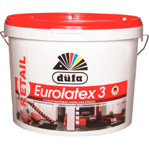 Dufa Premium Eurolatex 3 / Дюфа Премиум Евролатекс 3 Краска для стен и потолков водно-дисперсионная глубокоматовая