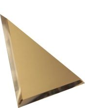 Треугольная зеркальная бронзовая плитка с фацетом 10мм ТЗБ1-04 30x30